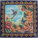 Mexican Talavera Mural  Colibris 3